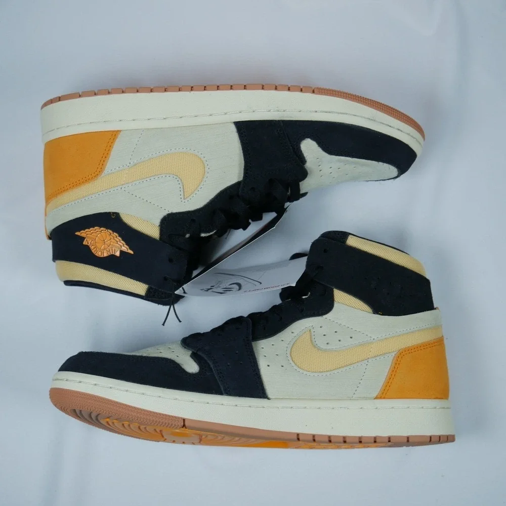 Air Jordan 1 Zoom CMFT 2 Muslin Celestial Gold Black DV1307-100‎ Mens 9.5